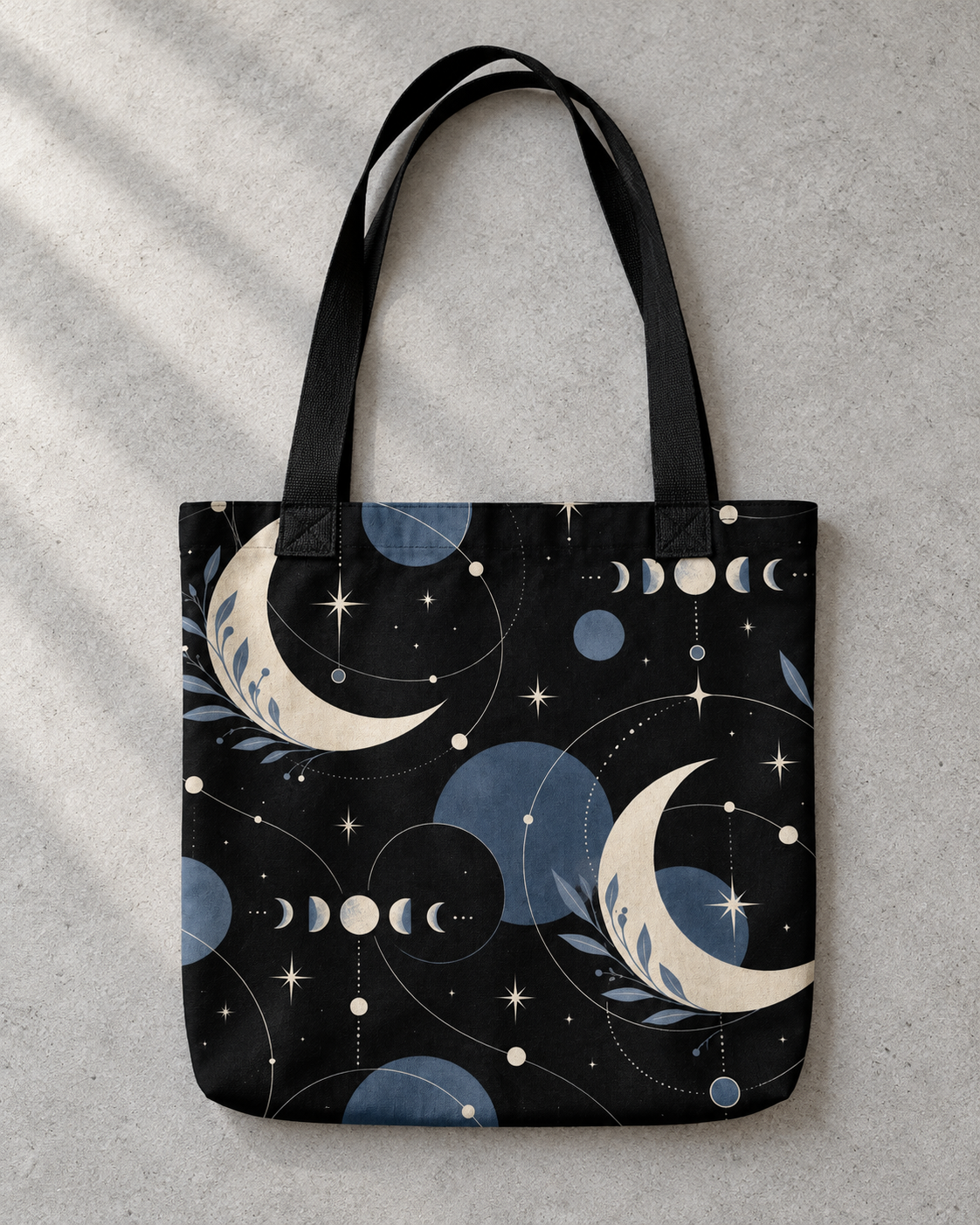 Celestial Moon Tote Bag (15″ × 15″)