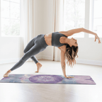 Non slip hot yoga mat for sweaty yoga practice with natural rubber base