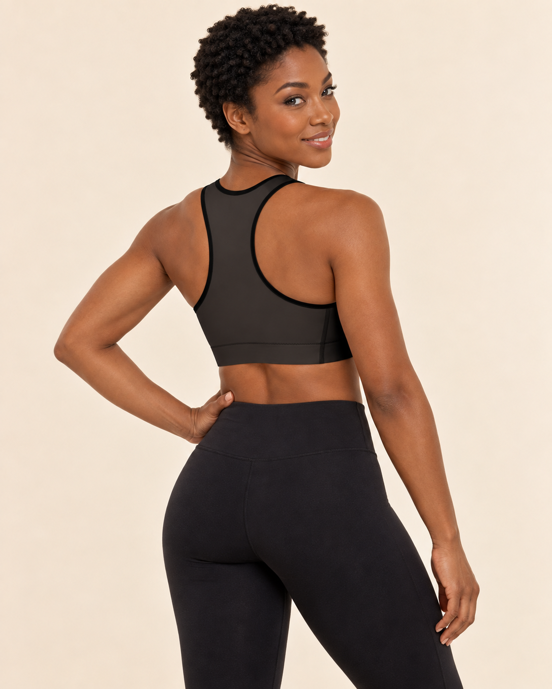 Black Aura Padded Sports Bra