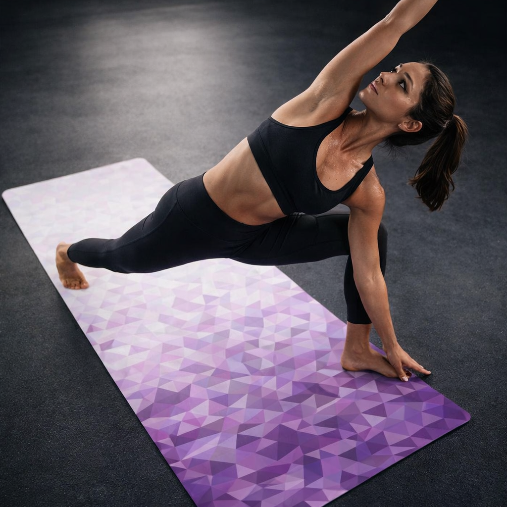 Hot Yoga Mat – Pastel Geometric | MIYRA®