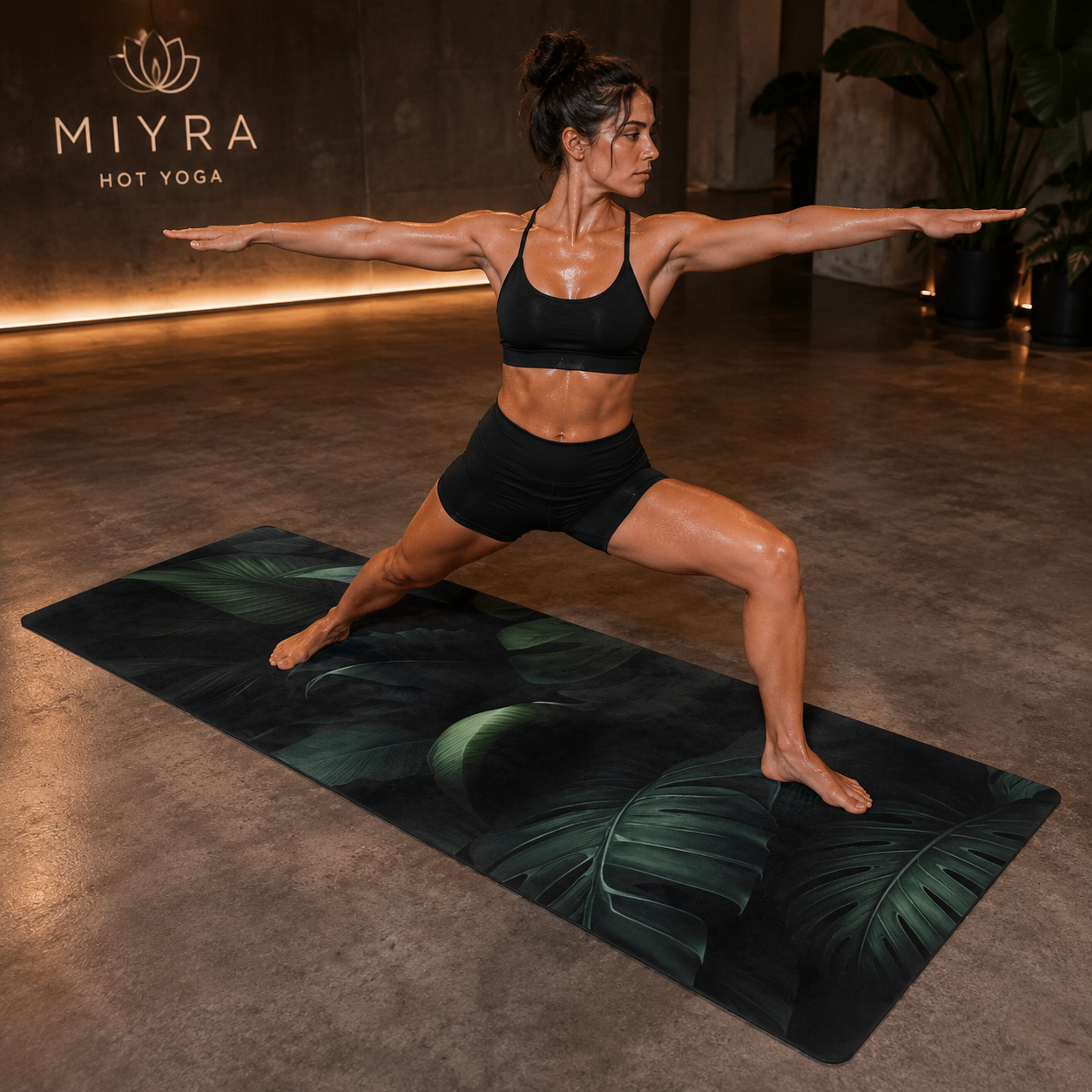 Hot Yoga Mat – Verdant Flow | MIYRA®