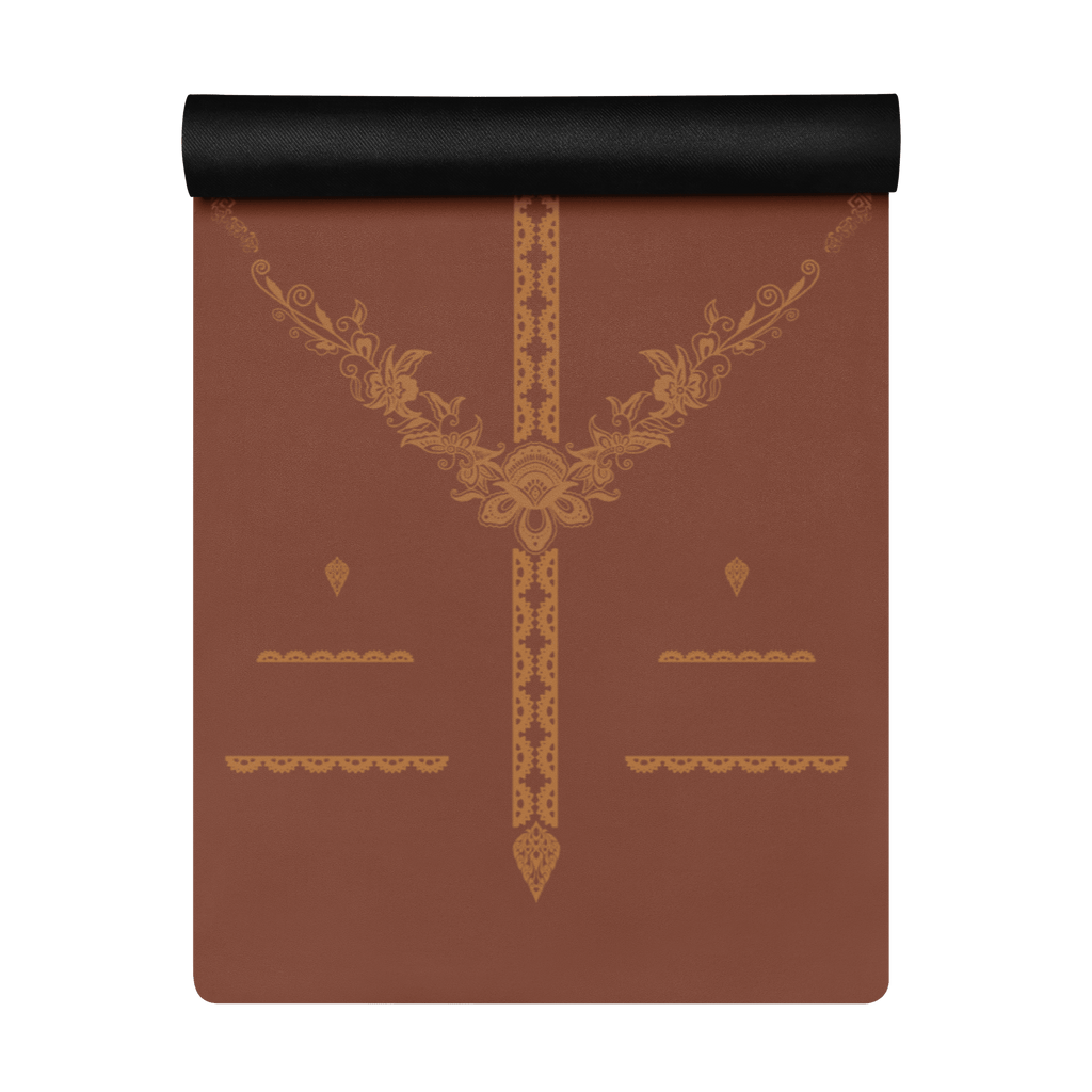 Earthline Alignment Yoga Mat – best hot yoga mat for sweaty hands, non slip microfiber surface, eco friendly natural rubber – MIYRA®