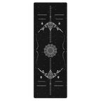 Echleon Black Yoga Mat – best hot yoga mat for sweaty hands, non slip microfiber surface, eco friendly natural rubber – MIYRA®