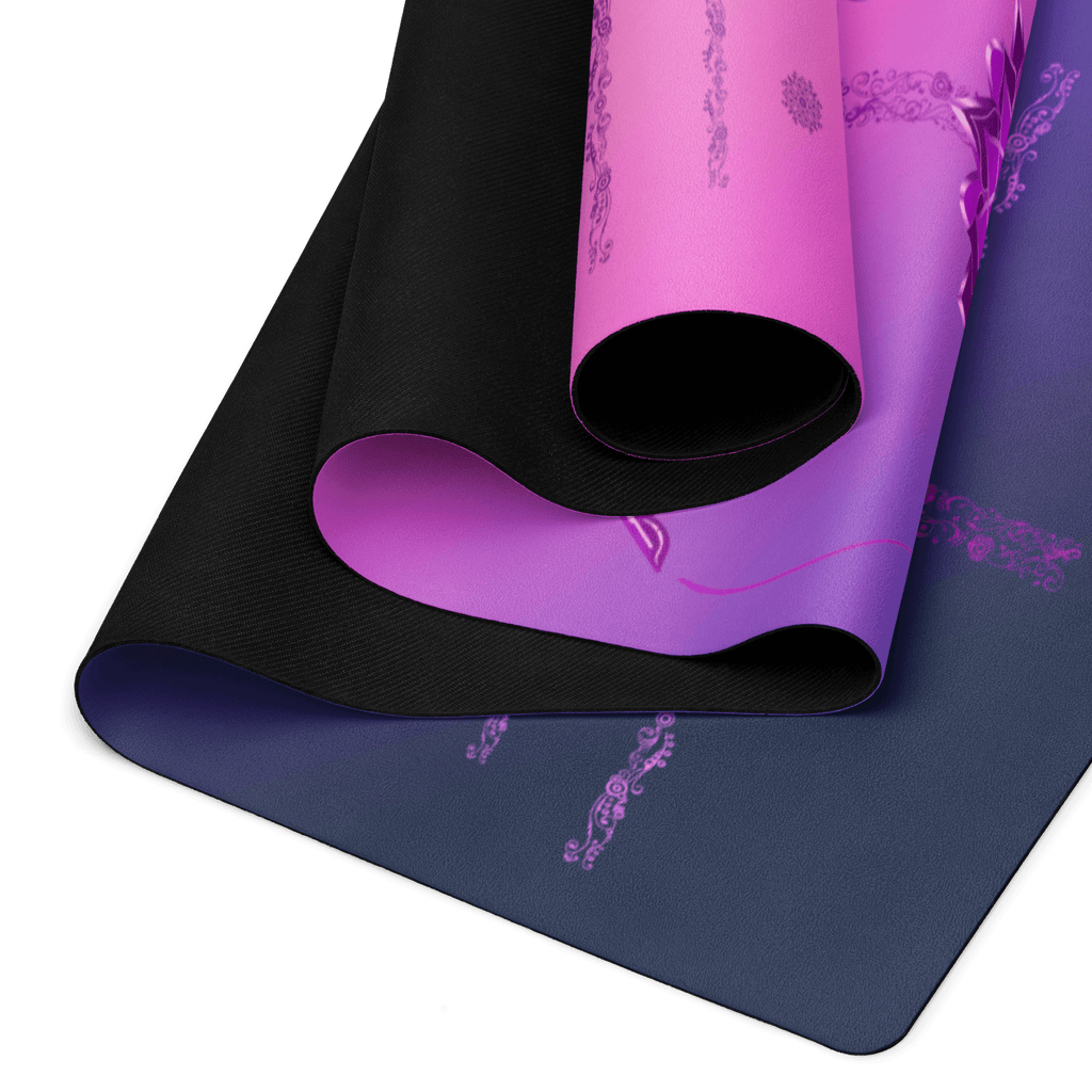 Floral Fantasy Yoga Mat – best hot yoga mat for sweaty hands, non slip microfiber surface, eco friendly natural rubber – MIYRA®