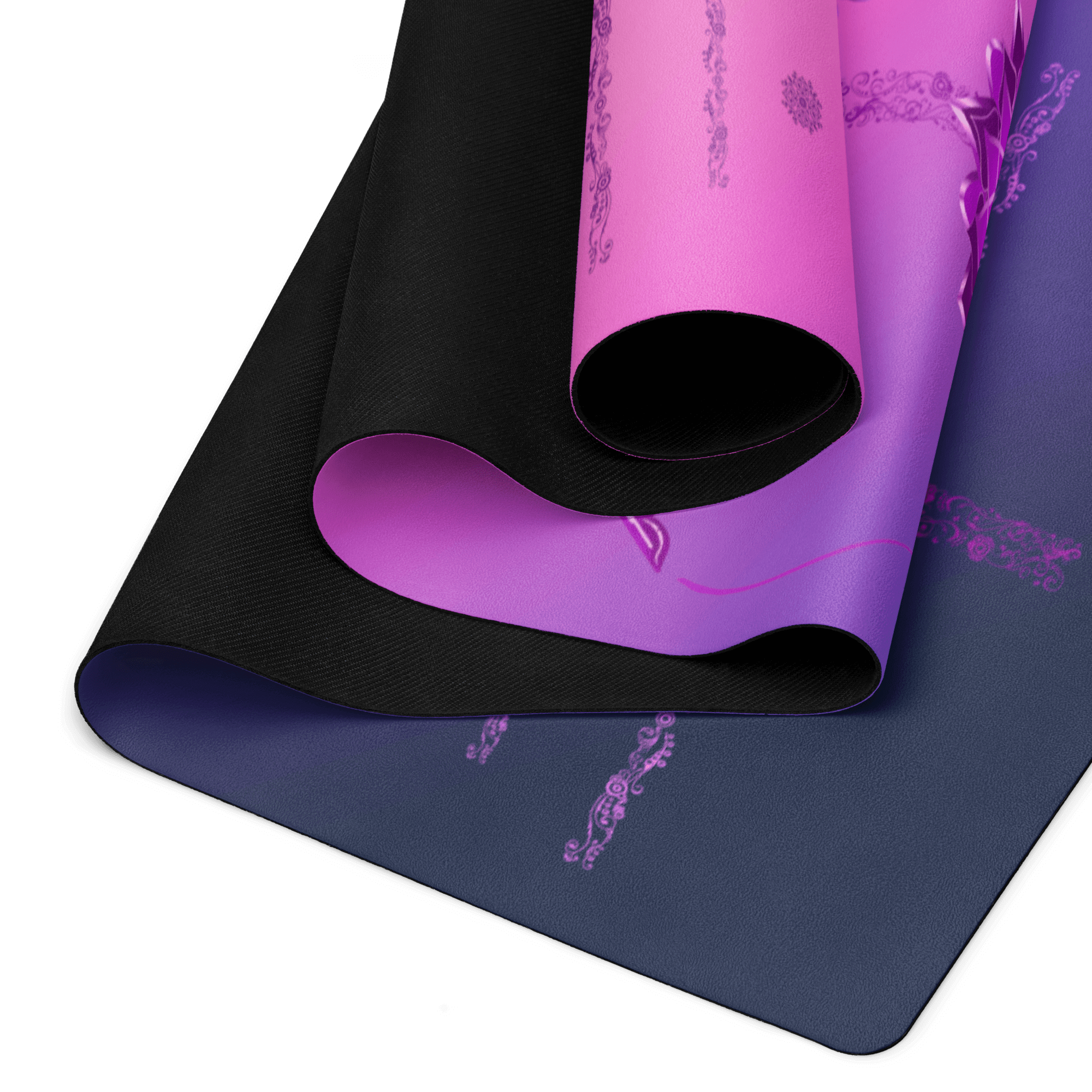 Floral Fantasy Yoga Mat – best hot yoga mat for sweaty hands, non slip microfiber surface, eco friendly natural rubber – MIYRA®