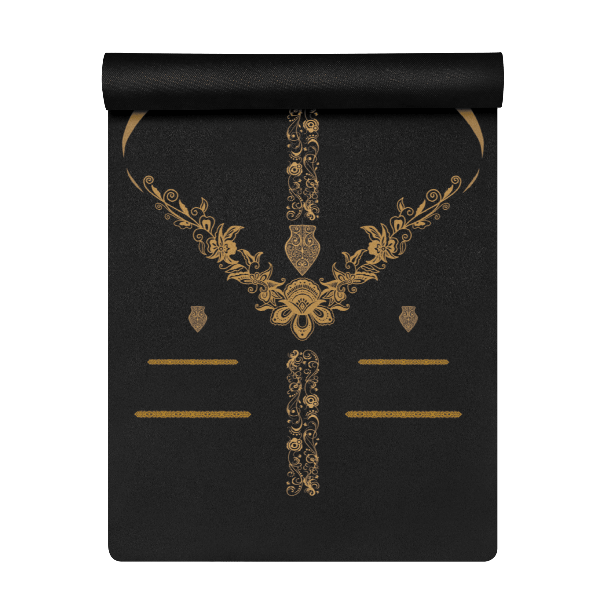 Imperium Gold Yoga Mat – best hot yoga mat for sweaty hands, non slip microfiber surface, eco friendly natural rubber – MIYRA®