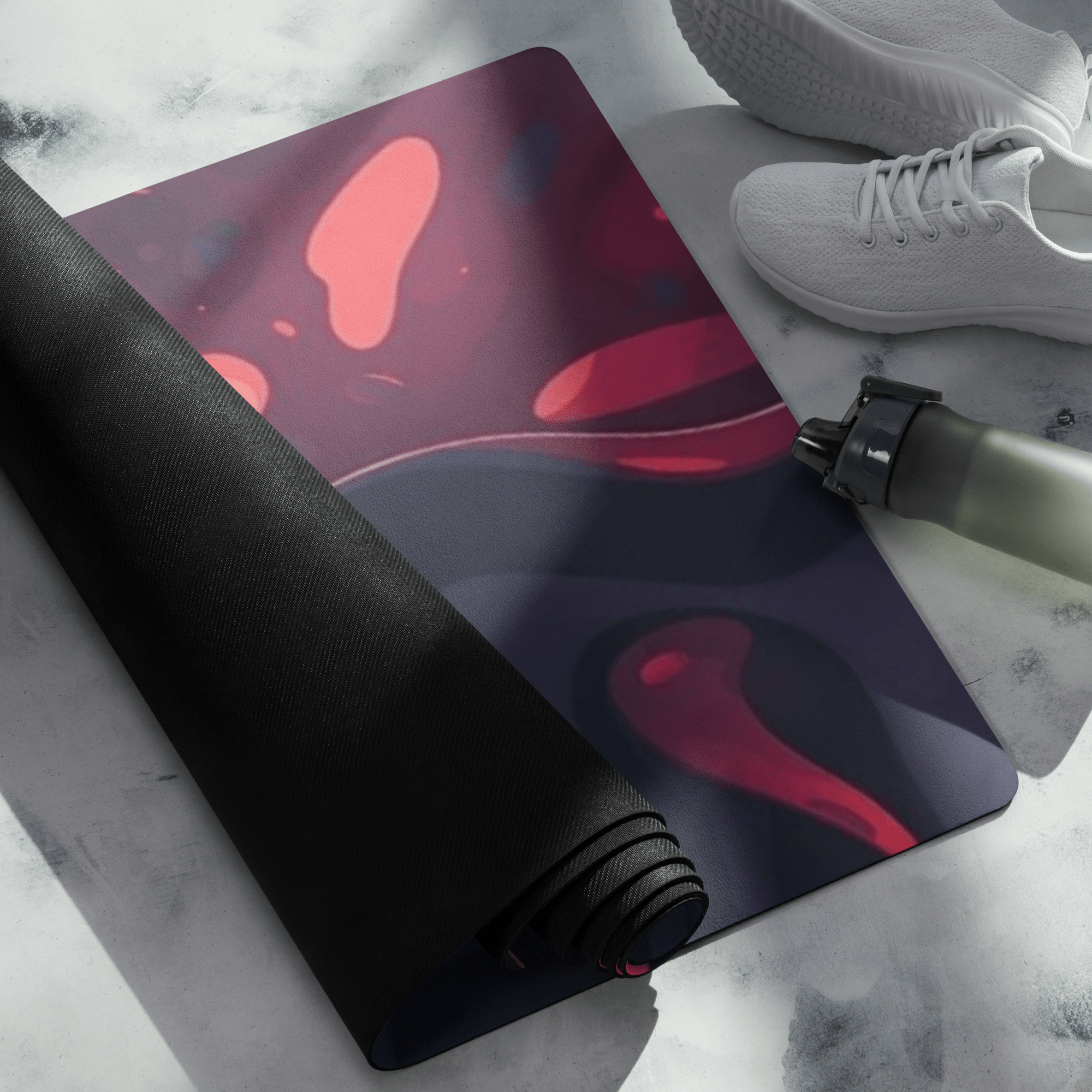 Lava Flow Yoga Mat – best hot yoga mat for sweaty hands, non slip microfiber surface, eco friendly natural rubber – MIYRA®