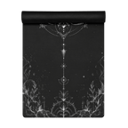 Hot Yoga Mat - Dark Halo | MIYRA® features a stunning black design, perfect for non-slip performance and towel free hot yoga.