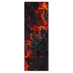 Hot Yoga Mat - Obsidian Flame | MIYRA® featuring a vibrant design for towel-free hot yoga with sweat-activated grip.