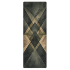 Hot Yoga Mat - Obsidian Prism | MIYRA® with geometric design for non-slip performance and sweat-activated grip.