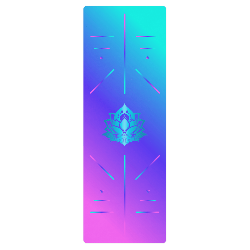 Neon Meridian Yoga Mat – best hot yoga mat for sweaty hands, non slip microfiber surface, eco friendly natural rubber – MIYRA®