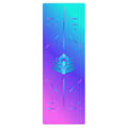 Neon Meridian Yoga Mat – best hot yoga mat for sweaty hands, non slip microfiber surface, eco friendly natural rubber – MIYRA®