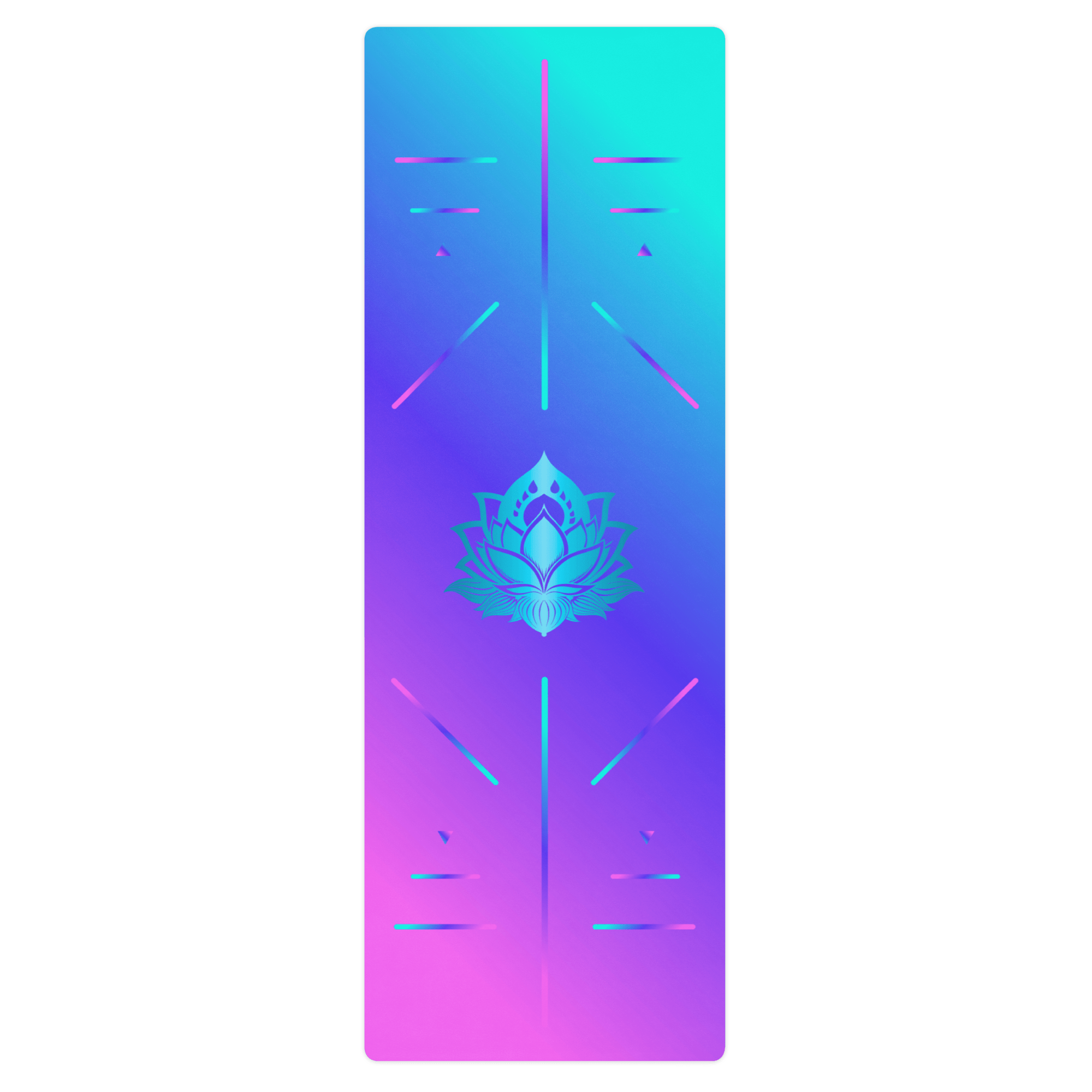 Neon Meridian Yoga Mat – best hot yoga mat for sweaty hands, non slip microfiber surface, eco friendly natural rubber – MIYRA®