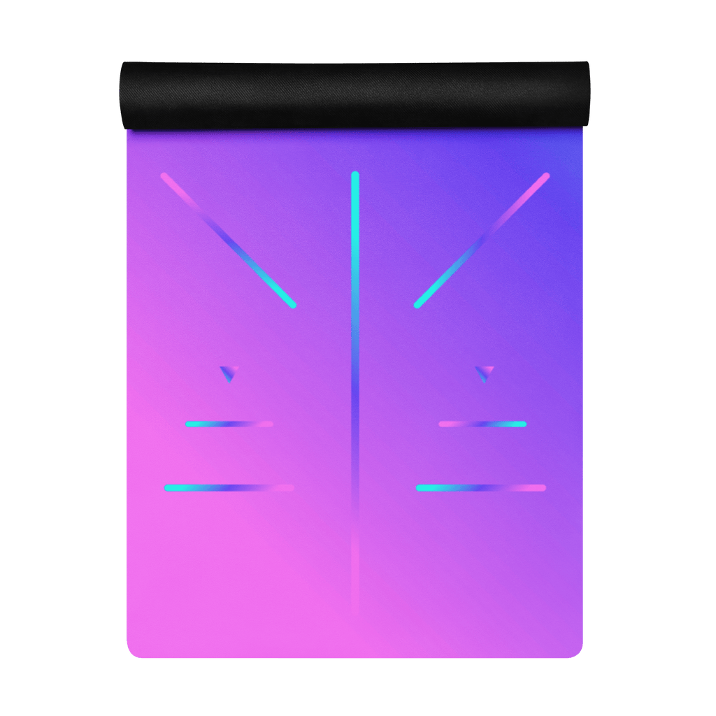 Neon Meridian Yoga Mat – best hot yoga mat for sweaty hands, non slip microfiber surface, eco friendly natural rubber – MIYRA®