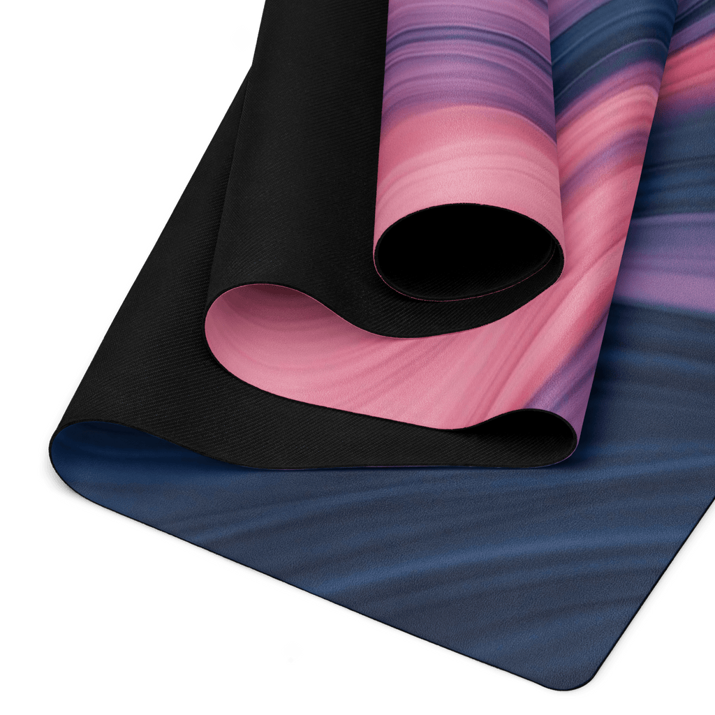 Pink Tide Motion Yoga Mat – best hot yoga mat for sweaty hands, non slip microfiber surface, eco friendly natural rubber – MIYRA®