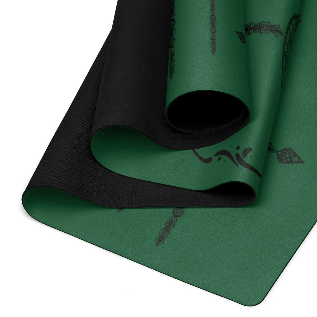 Rainforest Ritual Yoga Mat – best hot yoga mat for sweaty hands, non slip microfiber surface, eco friendly natural rubber – MIYRA®