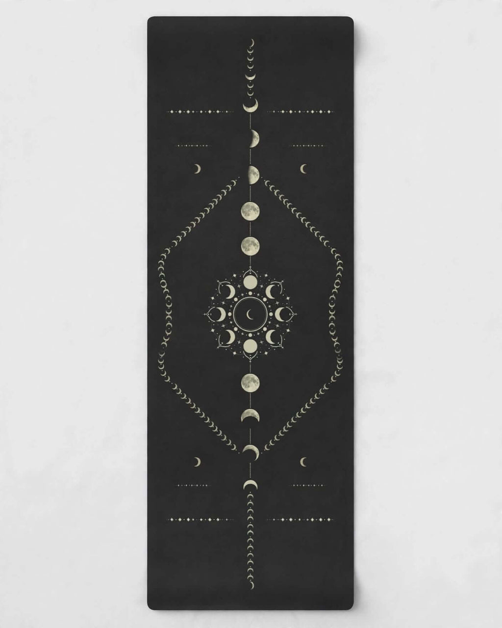 Hot Yoga Mat - Lunar Compass featuring a celestial moon design, ideal for non-slip hot yoga practice.