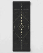 Hot Yoga Mat - Lunar Compass featuring a celestial moon design, ideal for non-slip hot yoga practice.
