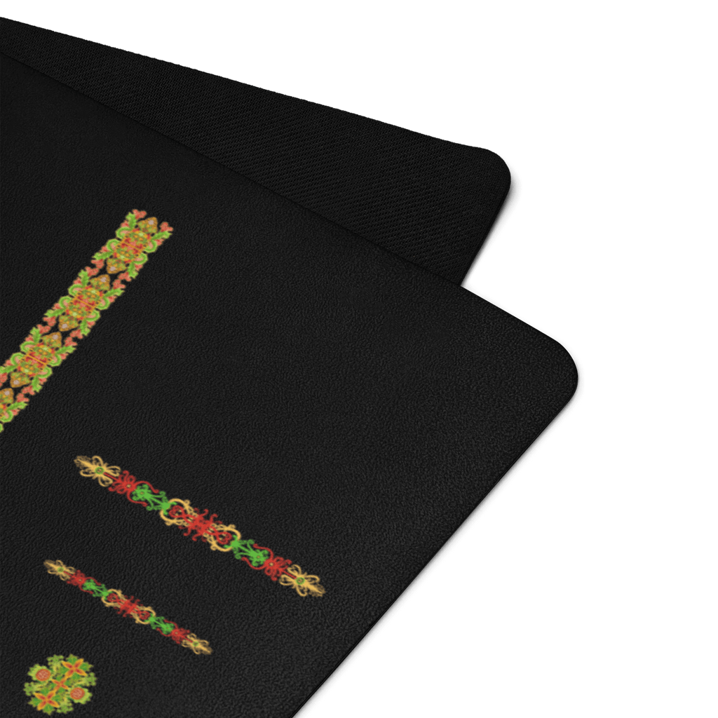 Hot Yoga Mat - Amazonia Flow | MIYRA, eco-friendly non-slip design, vibrant floral accents for yoga studio practice