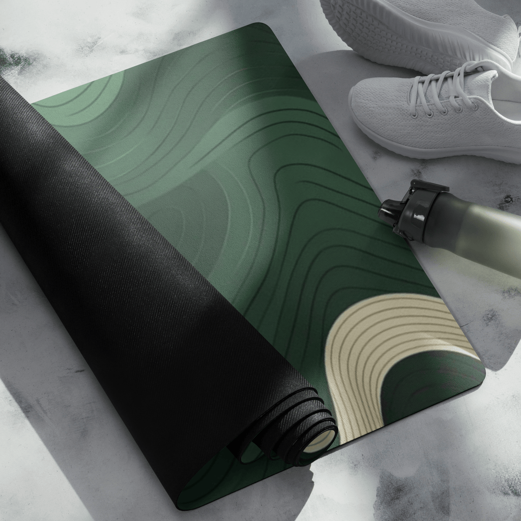 Non slip hot yoga mat for sweaty yoga practice with natural rubber base