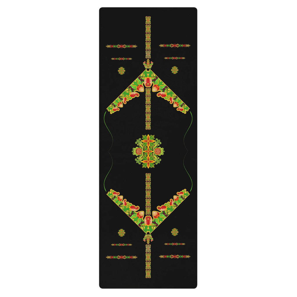 Hot Yoga Mat - Amazonia Flow | MIYRA, eco-friendly non-toxic design with vibrant floral patterns