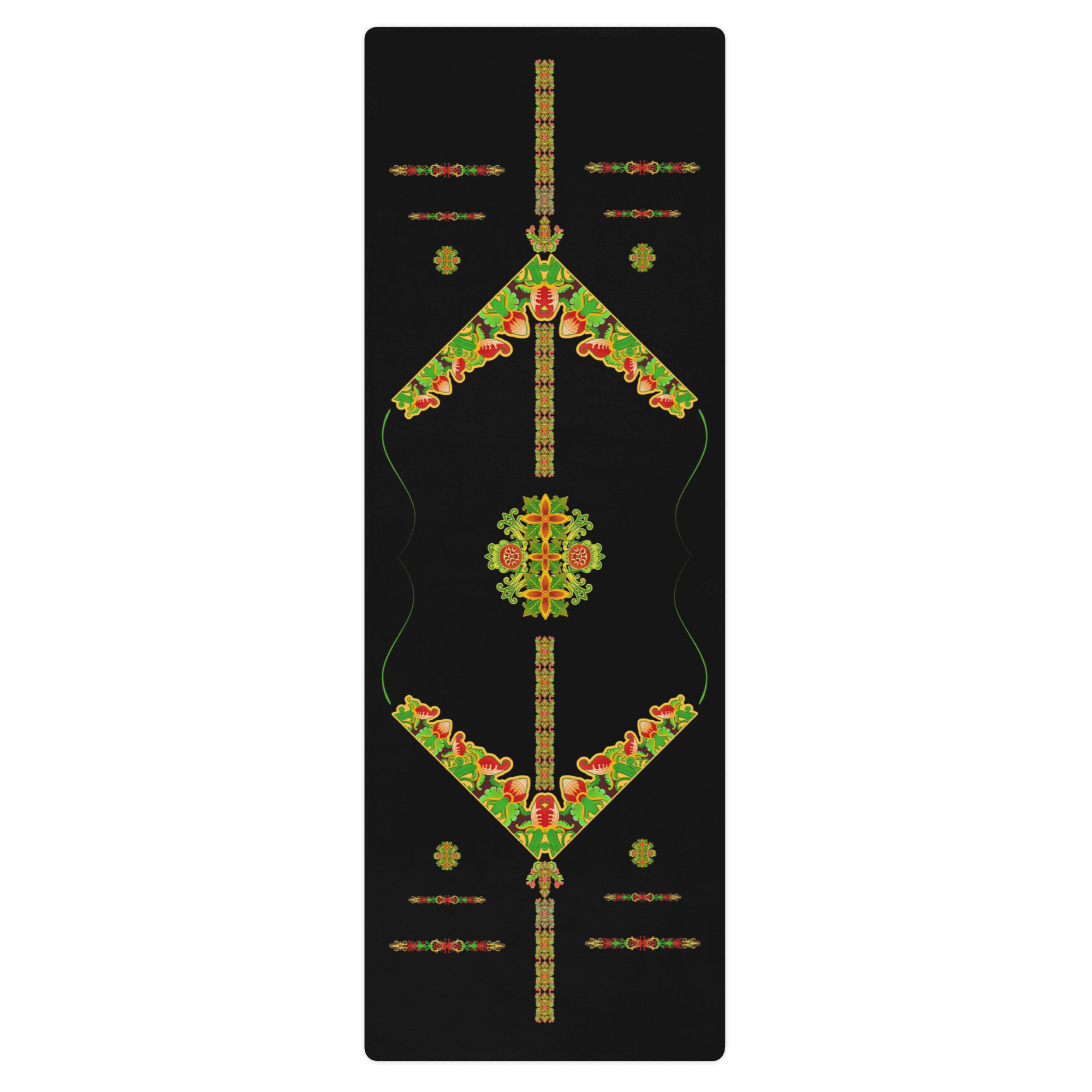 Hot Yoga Mat - Amazonia Flow | MIYRA, eco-friendly non-toxic design with vibrant floral patterns