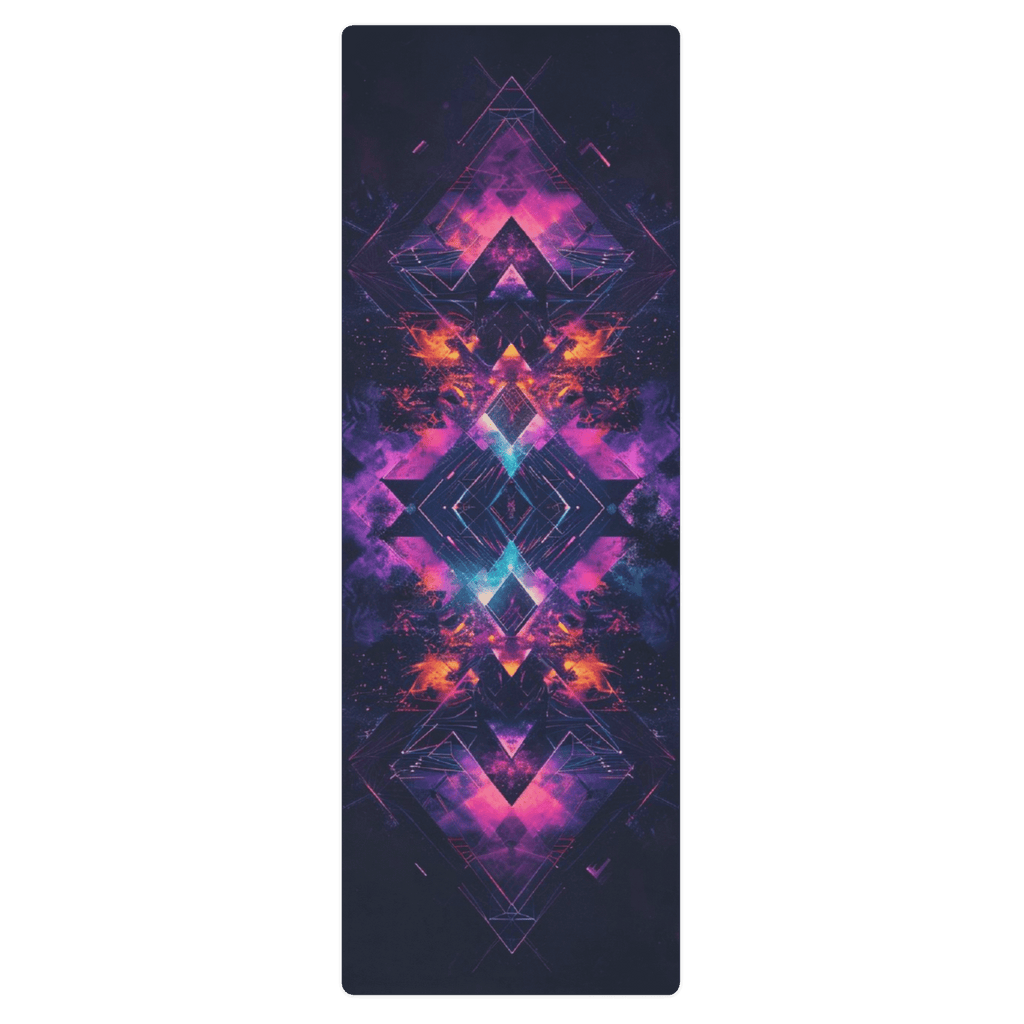 Hot Yoga Mat - Astral Ignition | MIYRA, non-slip design with vibrant cosmic pattern for hot yoga studio practice.