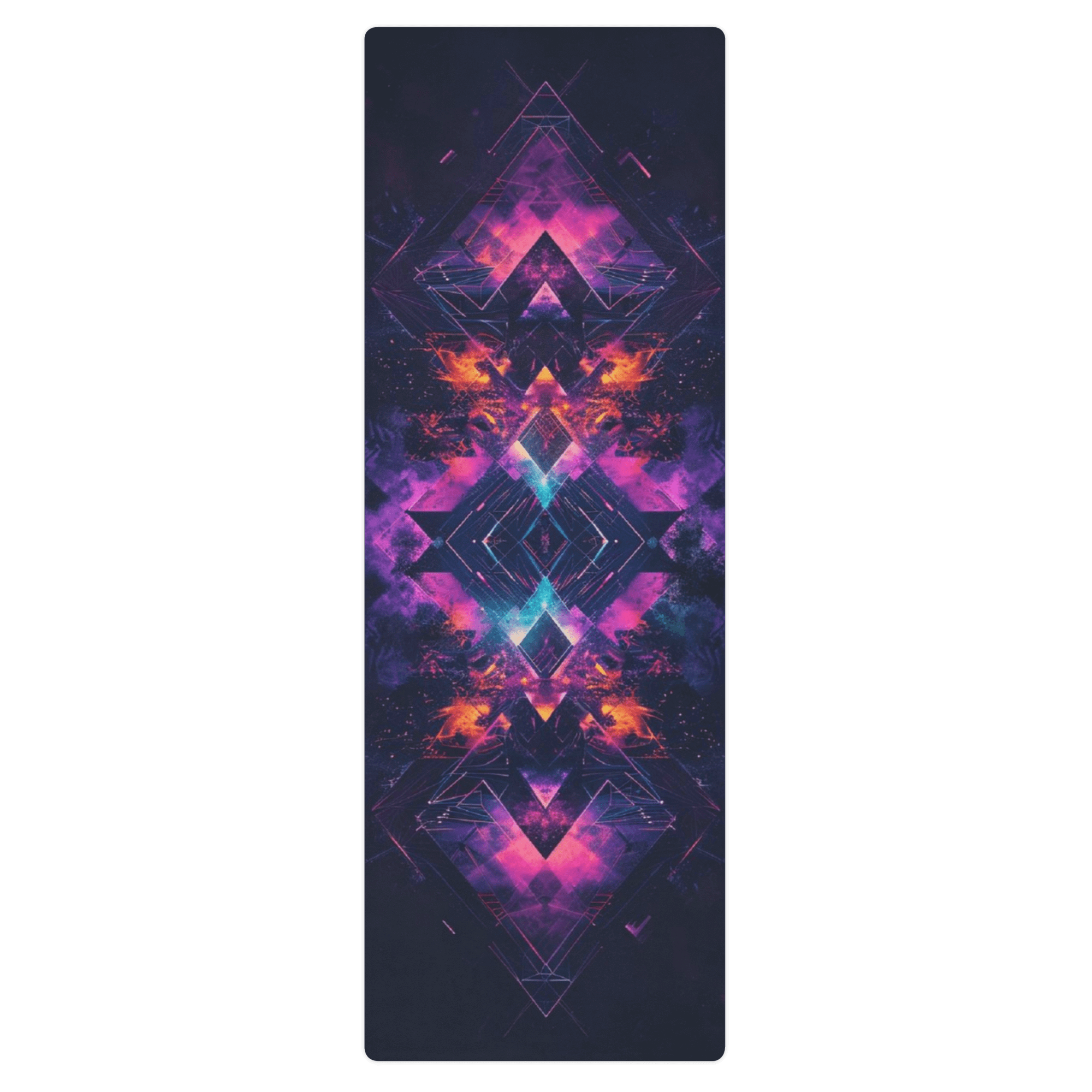 Hot Yoga Mat - Astral Ignition | MIYRA, non-slip design with vibrant cosmic pattern for hot yoga studio practice.