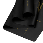 Hot Yoga Mat - Axiom Flow | MIYRA showcasing its soft microsuede top and anti-slip rubber bottom.