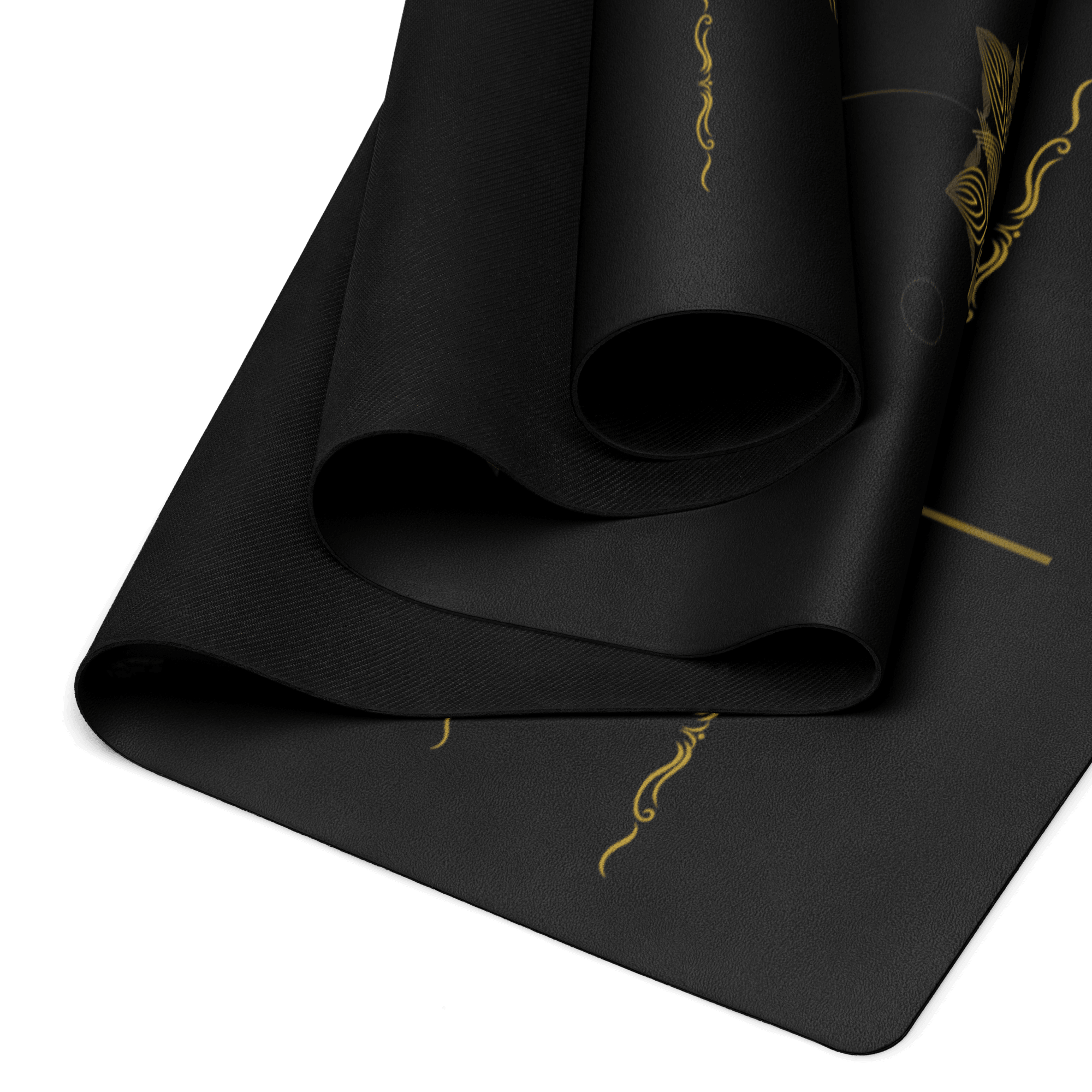 Hot Yoga Mat - Axiom Flow | MIYRA showcasing its soft microsuede top and anti-slip rubber bottom.