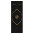 Hot Yoga Mat - Celestial Dominion | MIYRA, eco-friendly black design, non-slip for sweaty hands.