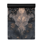 Hot Yoga Mat - Eclipse Wings | MIYRA design featuring a unique black and gray abstract pattern.