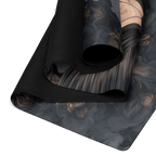 Hot Yoga Mat - Eclipse Wings | MIYRA rolled up, showcasing its design and anti-slip bottom for perfect grip during workouts.