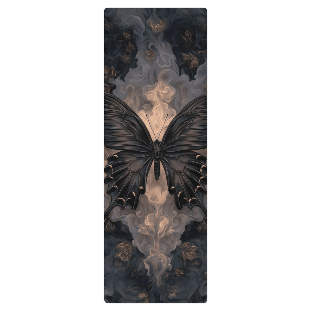 Hot Yoga Mat - Eclipse Wings | MIYRA featuring a butterfly design on an artistic background.