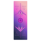 Hot Yoga Mat - Floral Fantasy | MIYRA with non-slip sweat-activated grip for hot yoga Vinyasa flow sessions.