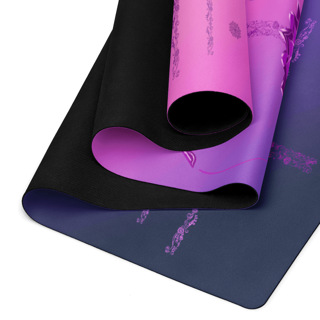 Hot Yoga Mat - Floral Fantasy | MIYRA showcasing non-slip, sweat-activated grip in vibrant design for vinyasa flow.