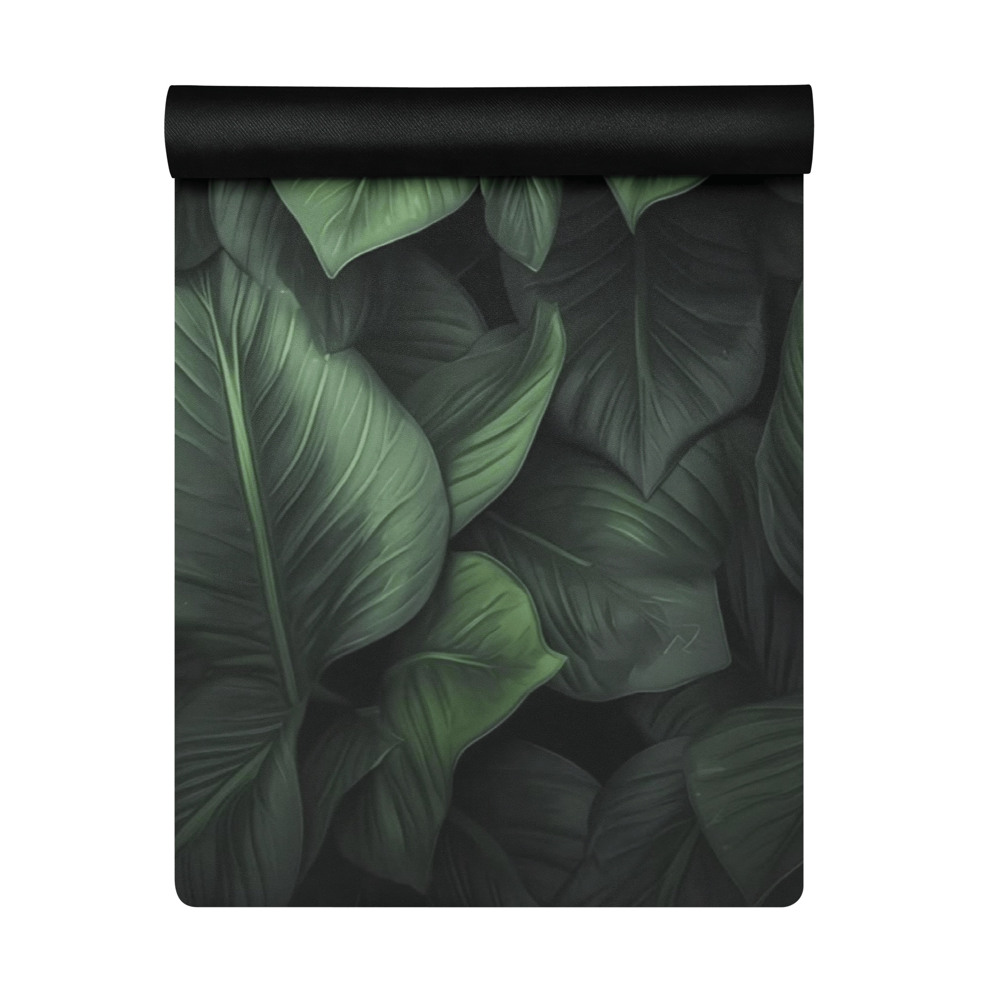 Hot Yoga Mat - Forest Essence | MIYRA with lush green leaf design, perfect for eco-friendly hot yoga.
