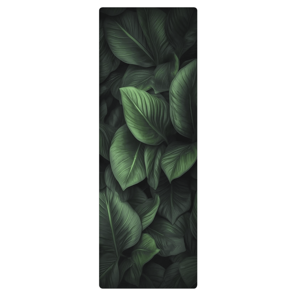 Hot Yoga Mat - Forest Essence | MIYRA with a leafy green design for an eco-friendly workout experience.