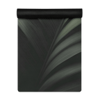 Hot Yoga Mat - Forest Veil | MIYRA with a black and green leaf design, ideal for hot yoga, providing stability and comfort.