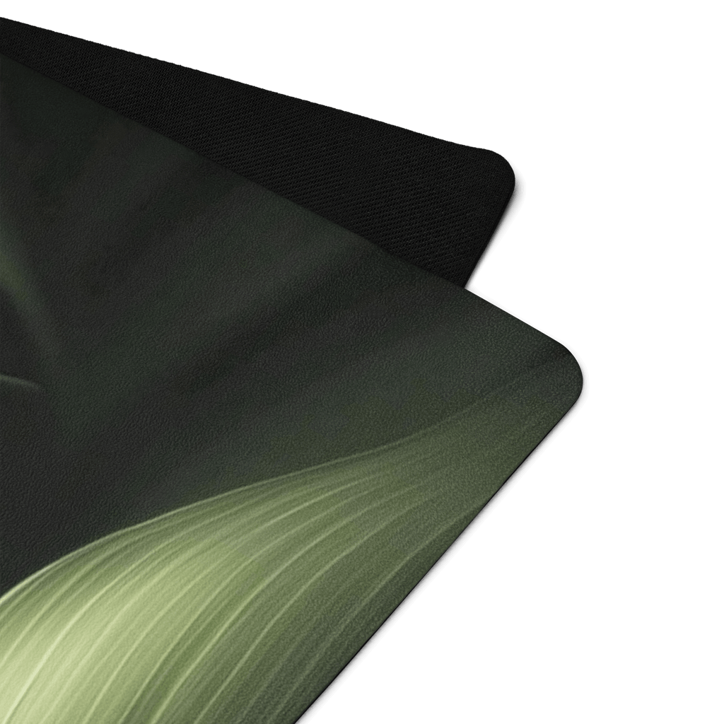 Hot Yoga Mat - Forest Veil | MIYRA close-up, showing anti-slip rubber and stylish design.
