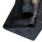 Hot Yoga Mat - Midnight Lotus | MIYRA® featuring a microfiber surface and natural rubber base, ideal for towel-free hot yoga.