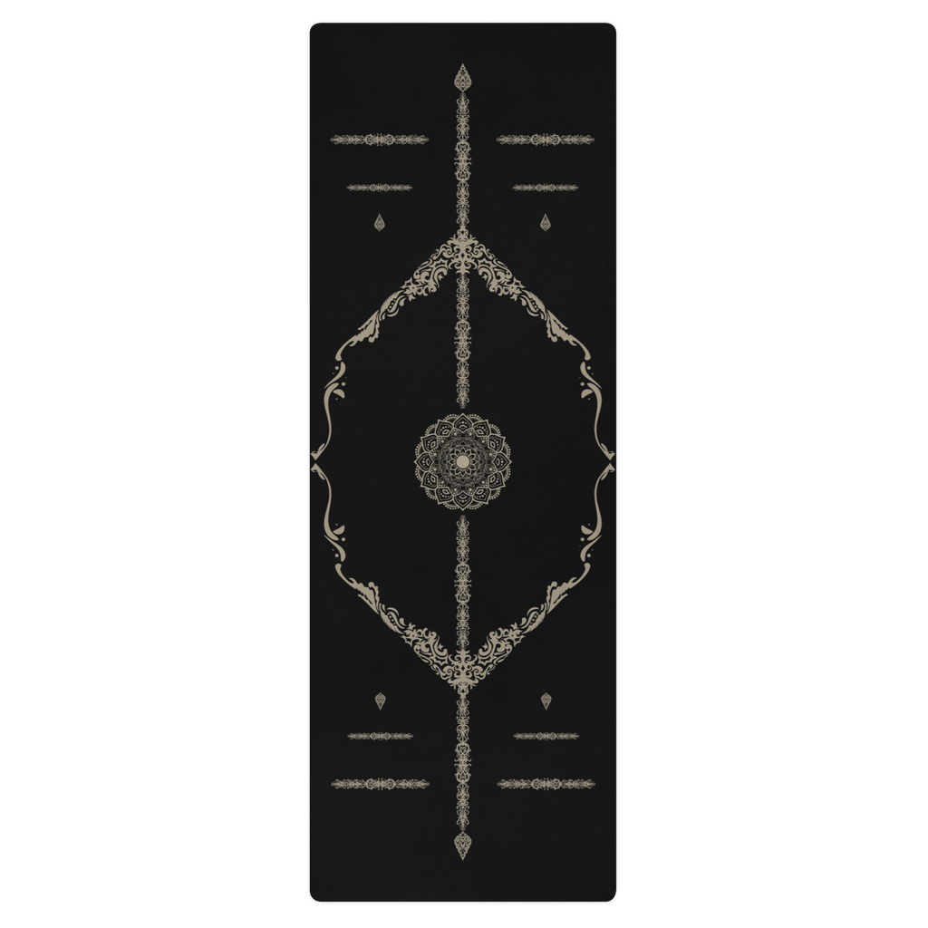 Hot Yoga Mat - Midnight Sanctuary | MIYRA non slip black design for hot yoga.