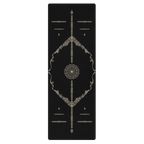 Hot Yoga Mat - Midnight Sanctuary | MIYRA non slip black design for hot yoga.