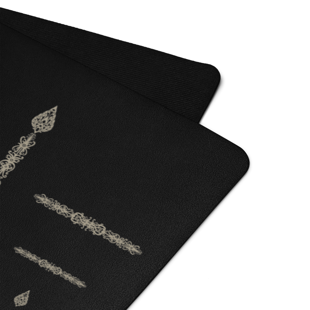 Hot Yoga Mat - Midnight Sanctuary | MIYRA with intricate design for non-slip performance