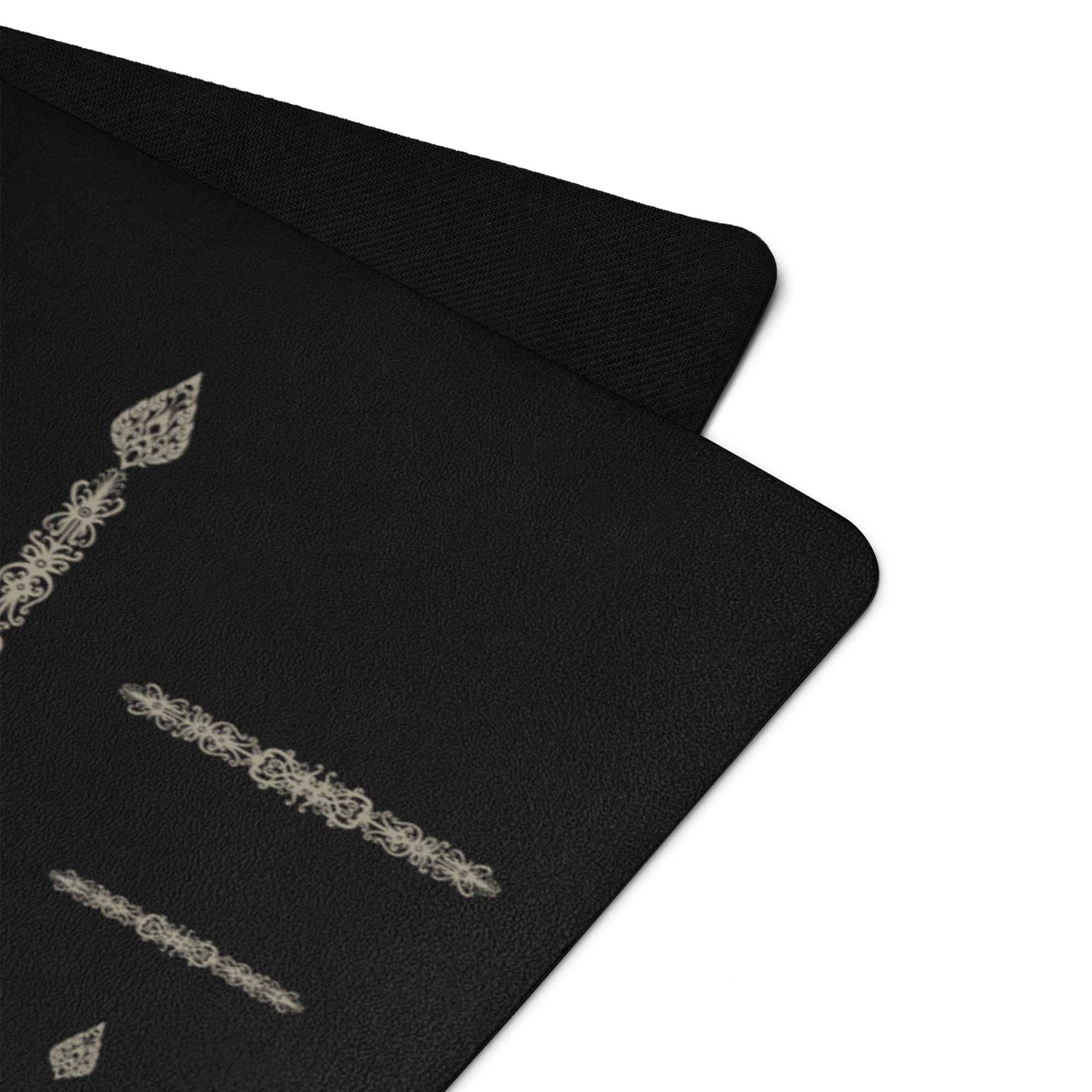 Hot Yoga Mat - Midnight Sanctuary | MIYRA with intricate design for non-slip performance