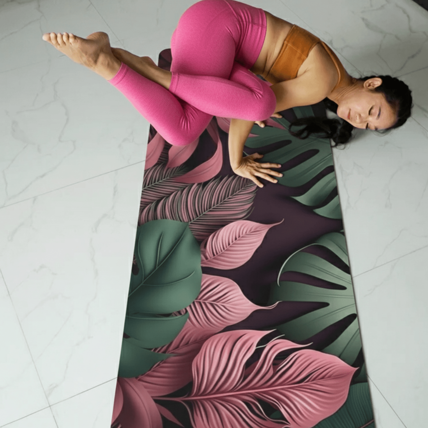 Professional hot yoga mat designed for sweaty hands and heated yoga classes