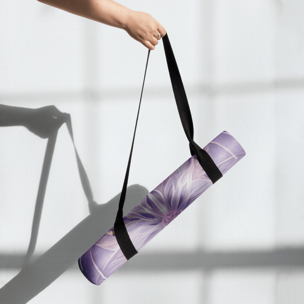 Non slip hot yoga mat for sweaty yoga practice with natural rubber base