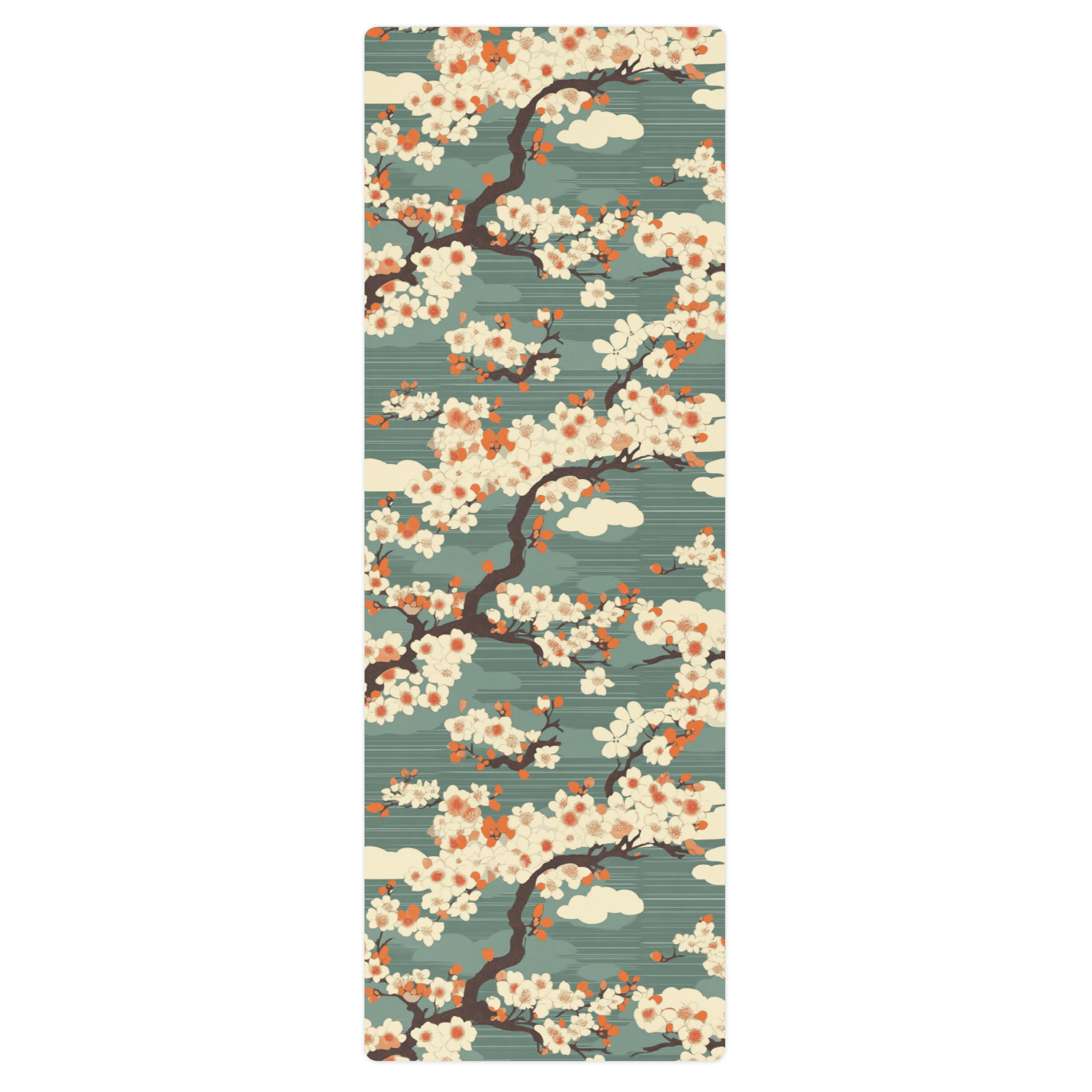 Hot Yoga Mat - Garden Harmony featuring floral design on a non slip hot yoga mat.