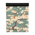 Non Slip Hot Yoga Mat featuring a beautiful floral design in soft colors.