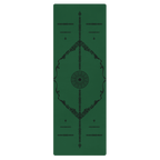 Hot Yoga Mat - Rainforest Ritual | MIYRA in deep green with sweat-activated grip for hot yoga sessions.